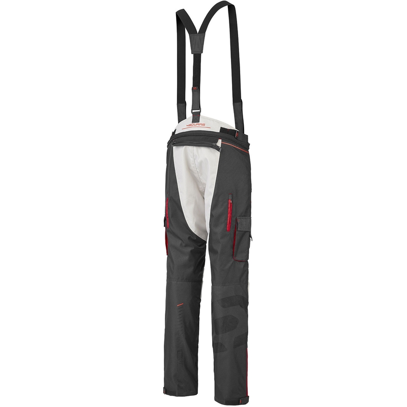 4SQUARE Trailer Craft Motorradhose weiß-grau-rot