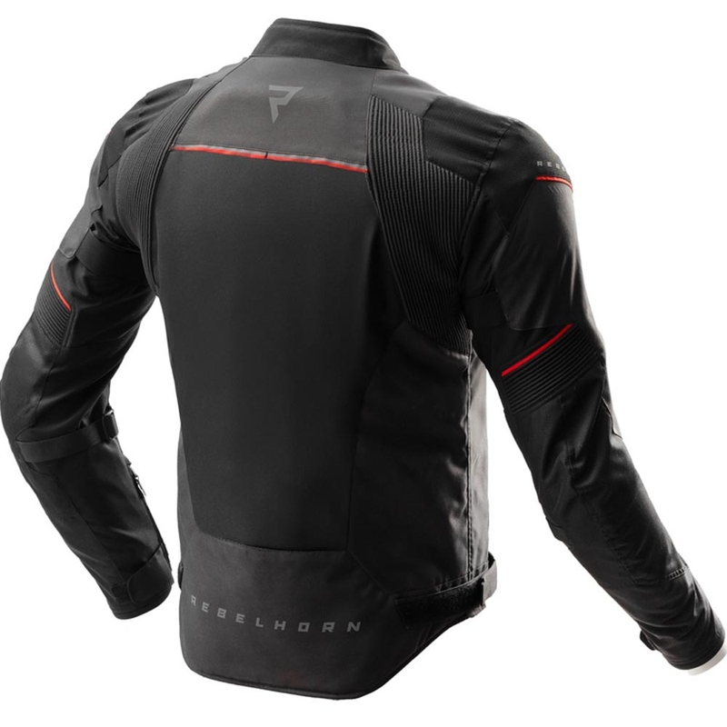 Rebelhorn Swift Motorradjacke schwarz-dunkelgrau-rot