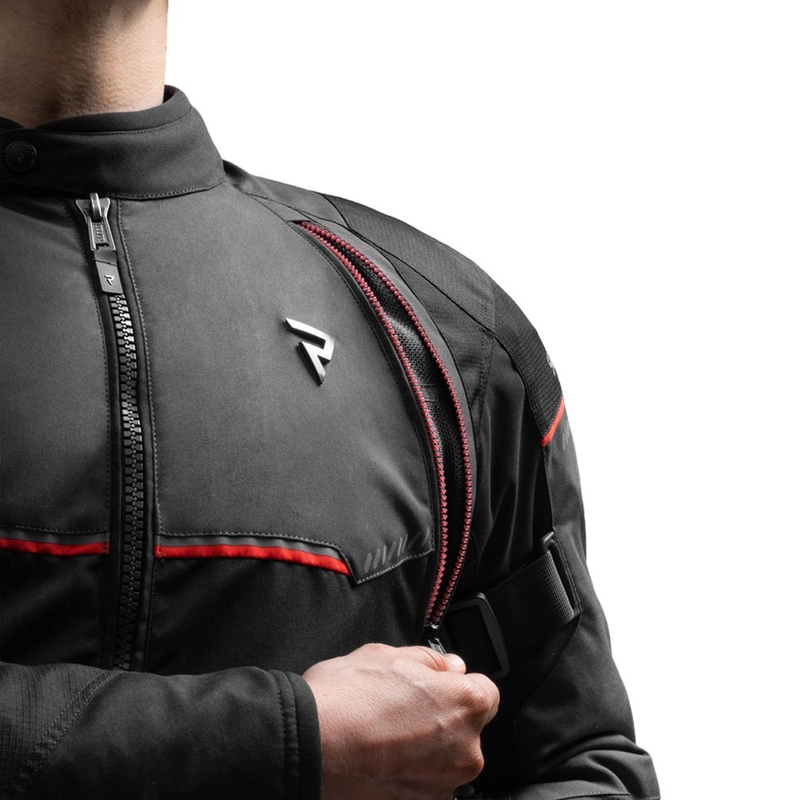 Rebelhorn Swift Motorradjacke schwarz-dunkelgrau-rot