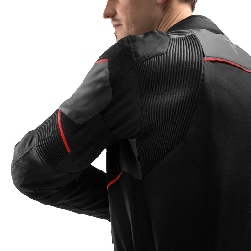 Rebelhorn Swift Motorradjacke schwarz-dunkelgrau-rot