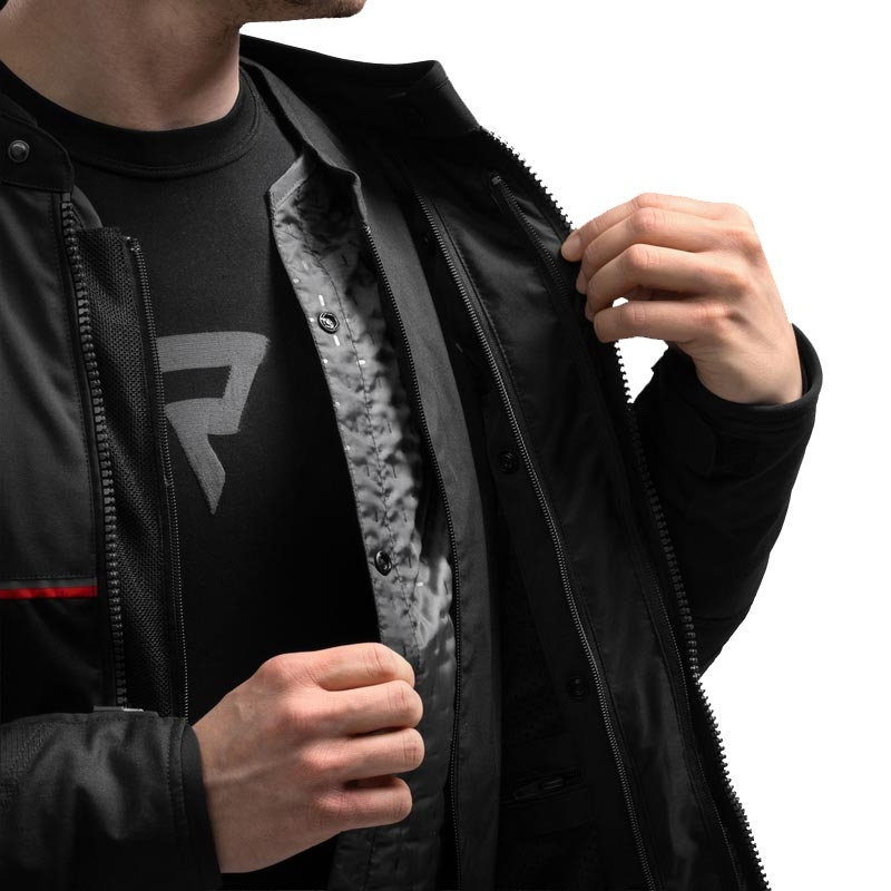 Rebelhorn Swift Motorradjacke schwarz-dunkelgrau-rot