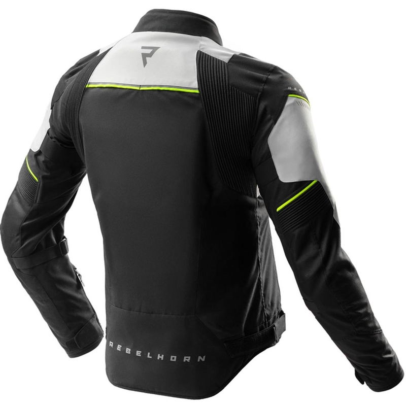 Rebelhorn Swift Motorradjacke, hellgrau-fluoreszierend gelb