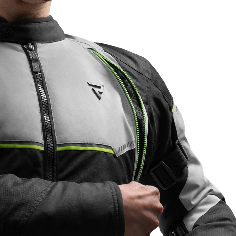 Rebelhorn Swift Motorradjacke, hellgrau-fluoreszierend gelb