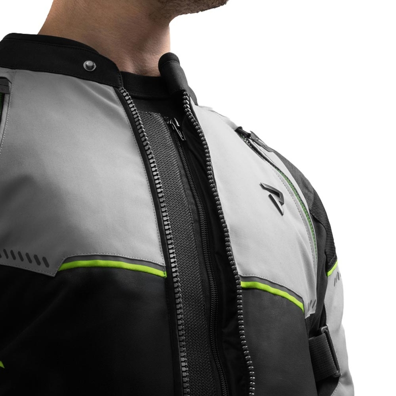 Rebelhorn Swift Motorradjacke, hellgrau-fluoreszierend gelb