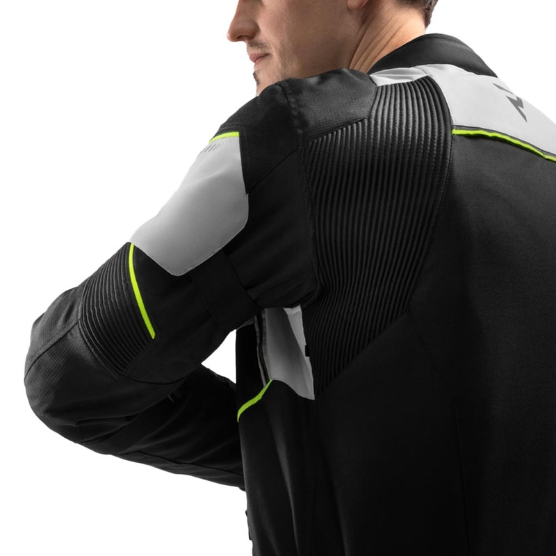 Rebelhorn Swift Motorradjacke, hellgrau-fluoreszierend gelb
