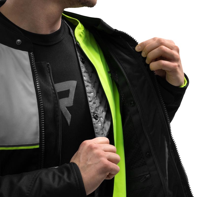 Rebelhorn Swift Motorradjacke, hellgrau-fluoreszierend gelb