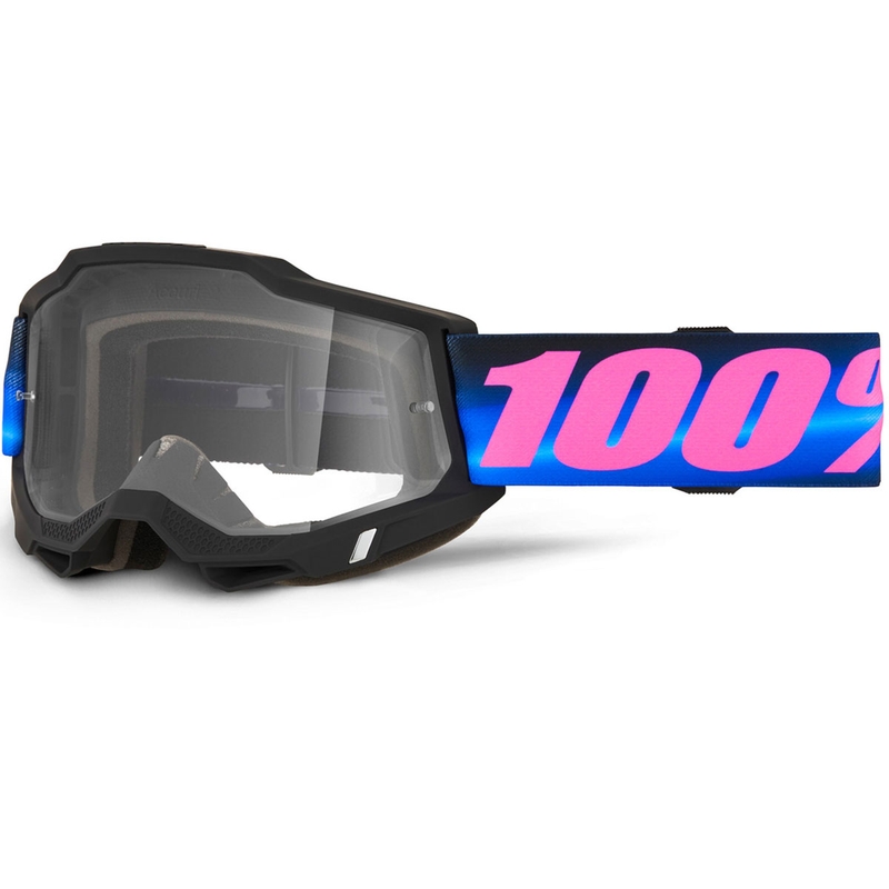 100% ACCURI 2 Superdome Motocross-Brille mit klarem Plexiglas