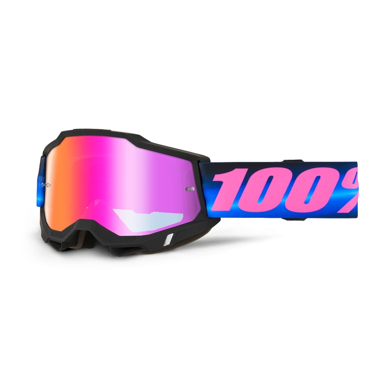 100% ACCURI 2 Superdome Motocross-Brille mit rotem Plexiglas