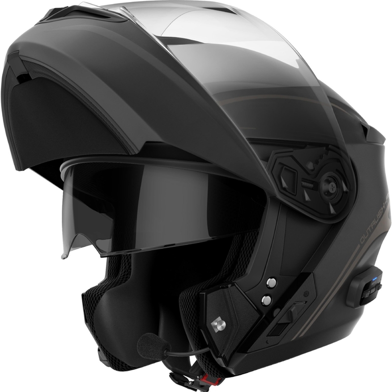Klappbarer Motorradhelm mit Headset SENA Outrush R schwarz matt