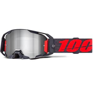 100% ARmatic Toro Motocross-Brille mit silbernem Plexiglas
