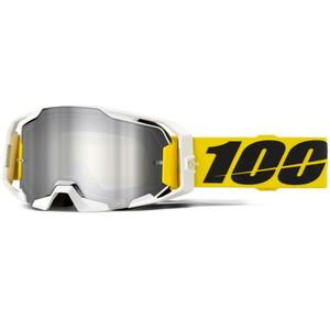 100% ARmatic Valera Motocross-Brille mit silbernem Plexiglas