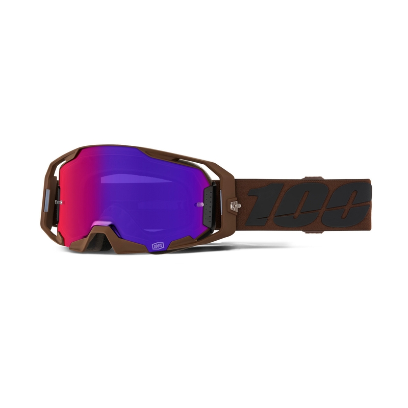 100% ARmatic Salcedo Motocross-Brille mit violettem Plexiglas