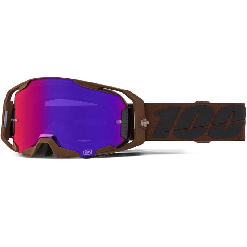 100% ARmatic Salcedo Motocross-Brille mit violettem Plexiglas