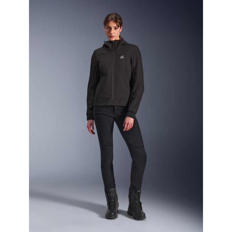 Alpinestars Stella Radium Tech Hoodie Damen-Motorradjacke schwarz