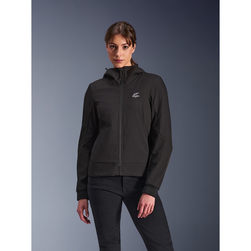 Alpinestars Stella Radium Tech Hoodie Damen-Motorradjacke schwarz