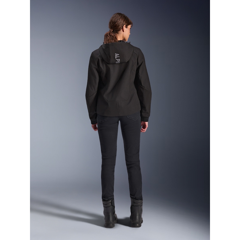 Alpinestars Stella Radium Tech Hoodie Damen-Motorradjacke schwarz