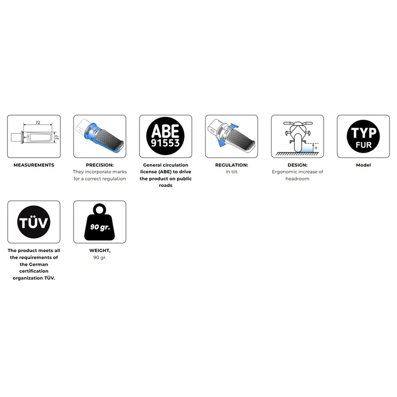 Fussratsen ohne Adapter PUIG SPORT grün with rubber