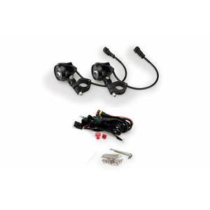Auxiliary LED lights PUIG BEAM 2.0 schwarz Homologation, Satz