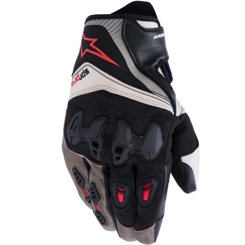 Alpinestars SP-R PRO Motorradhandschuhe hellgrau-braun-orange