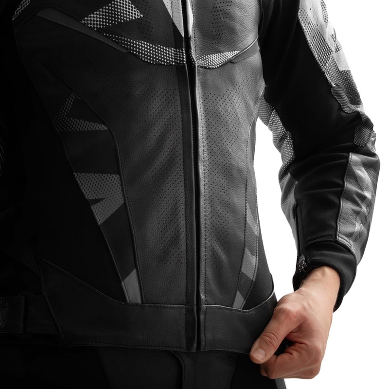Rebelhorn Inferno Leder-Motorradjacke schwarz-weiß