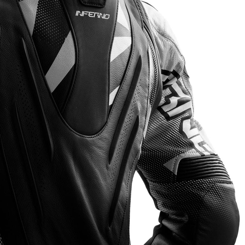 Rebelhorn Inferno Leder-Motorradjacke schwarz-weiß