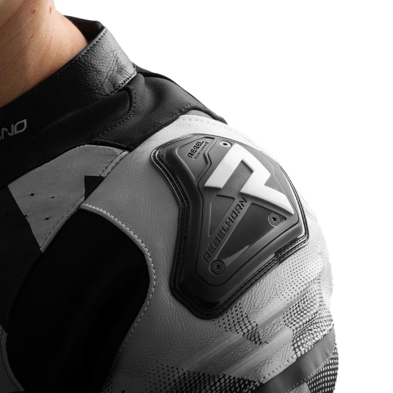 Rebelhorn Inferno Leder-Motorradjacke schwarz-weiß