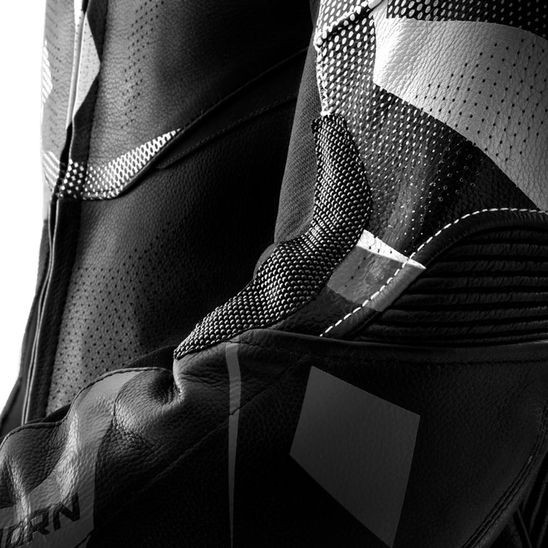 Rebelhorn Inferno Leder-Motorradjacke schwarz-weiß