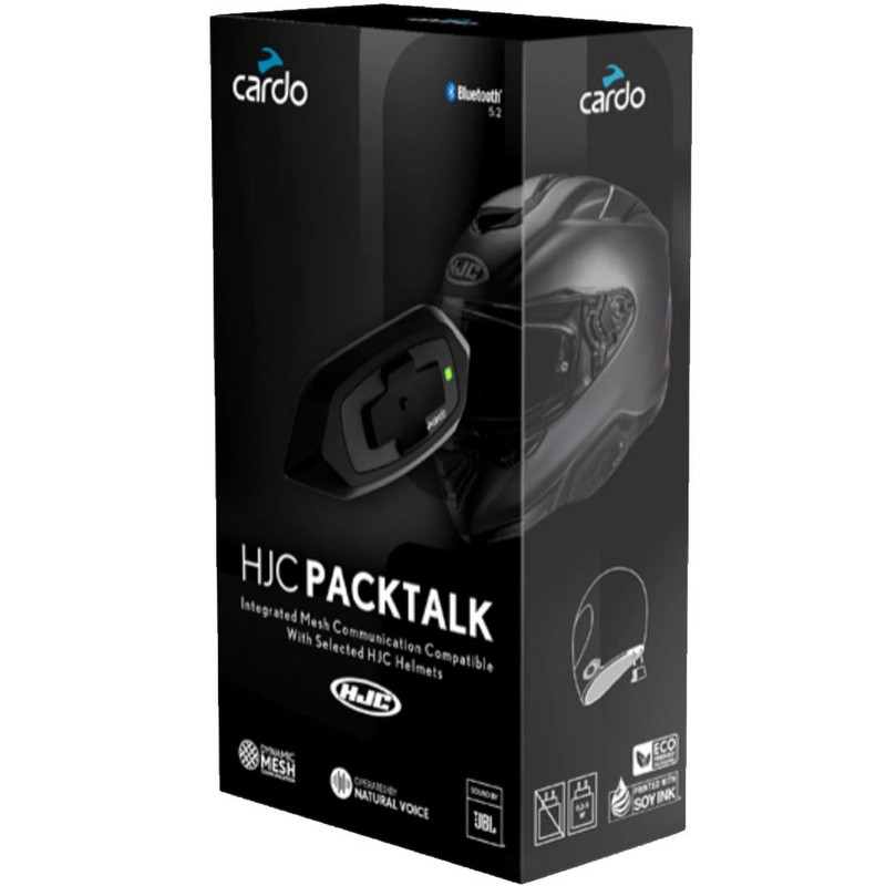 Cardo HJC Packtalk Motorrad-Intercom schwarz