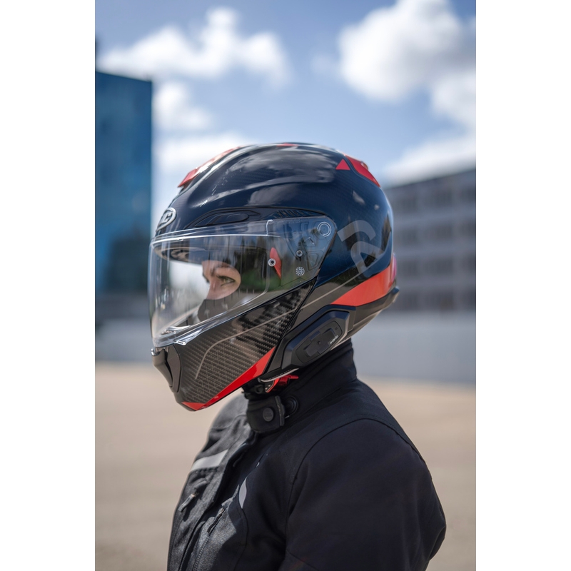 Cardo HJC Packtalk Motorrad-Intercom schwarz