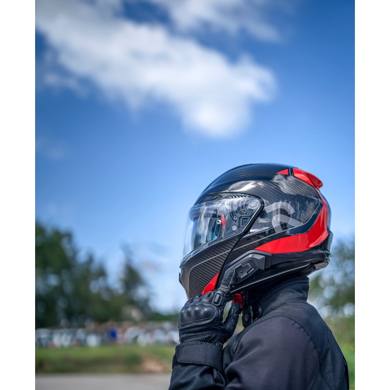 Cardo HJC Packtalk Motorrad-Intercom schwarz