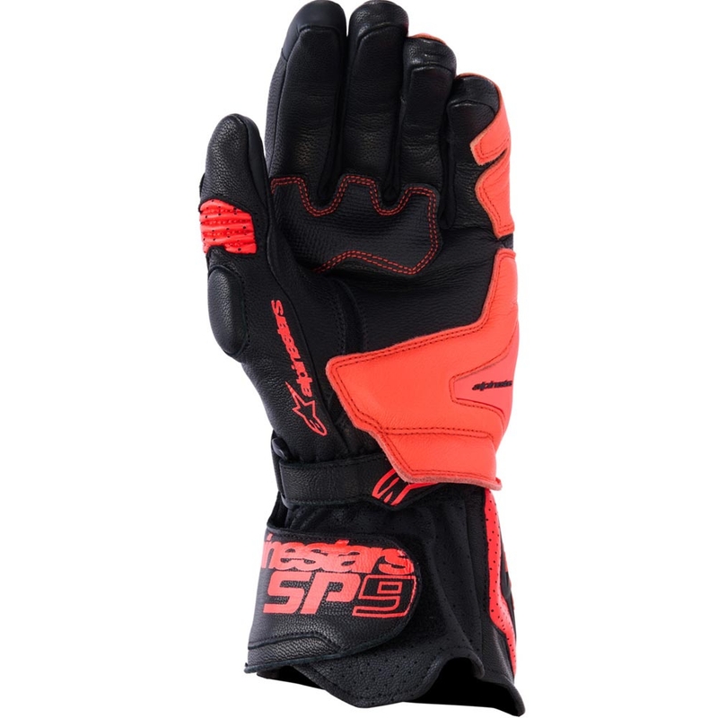 Alpinestars SP-9 Motorradhandschuhe schwarz-fluoreszierend rot