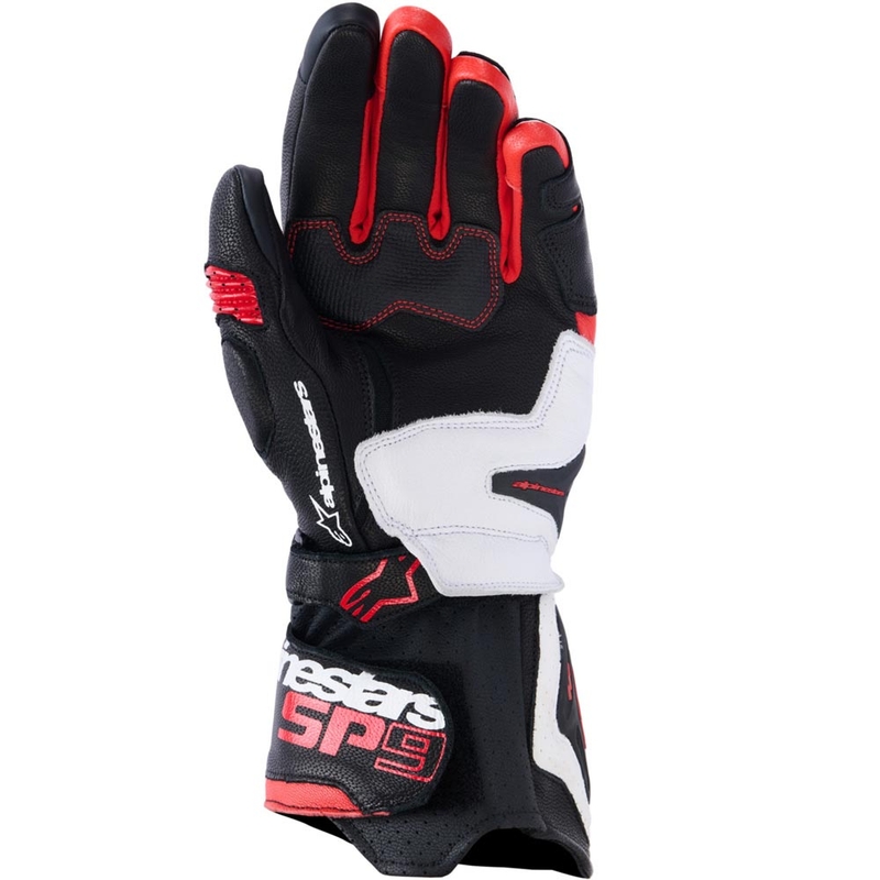 Alpinestars SP-9 Motorradhandschuhe schwarz-weiß-rot