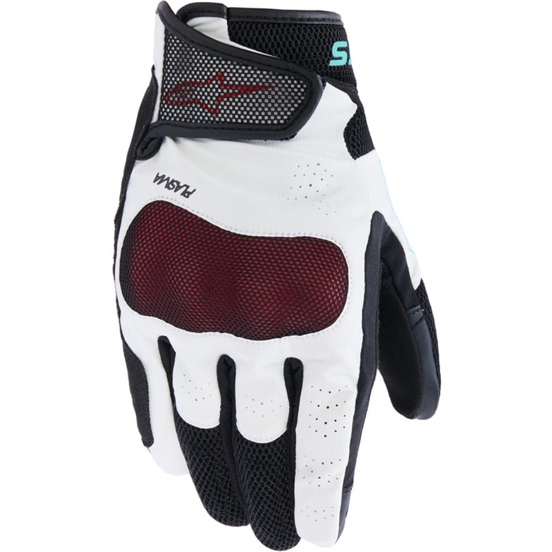 Alpinestars Stella Mogress Airflow Damen-Motorradhandschuhe weiß-schwarz-türkis