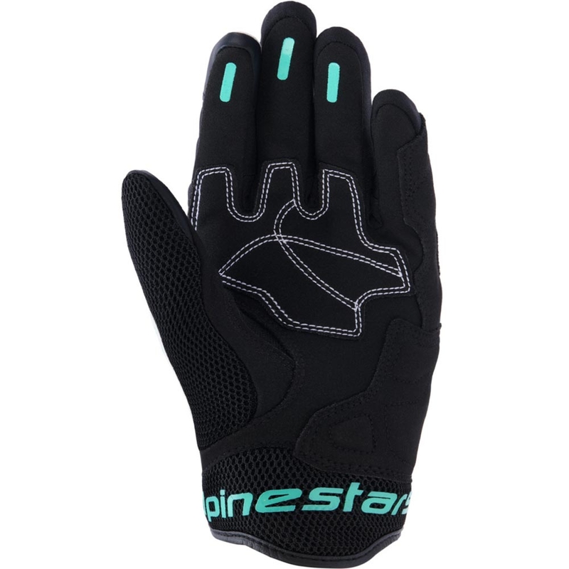Alpinestars Stella Mogress Airflow Damen-Motorradhandschuhe weiß-schwarz-türkis