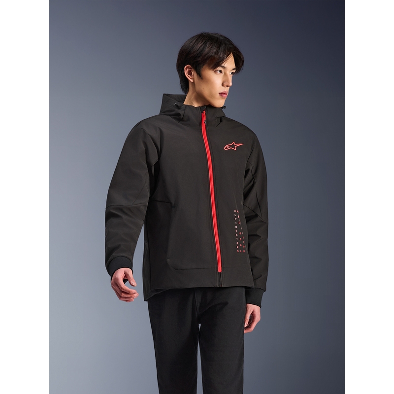 Alpinestars RADIUM TECH HOODIE Motorrad-Sweatshirt schwarz-rot