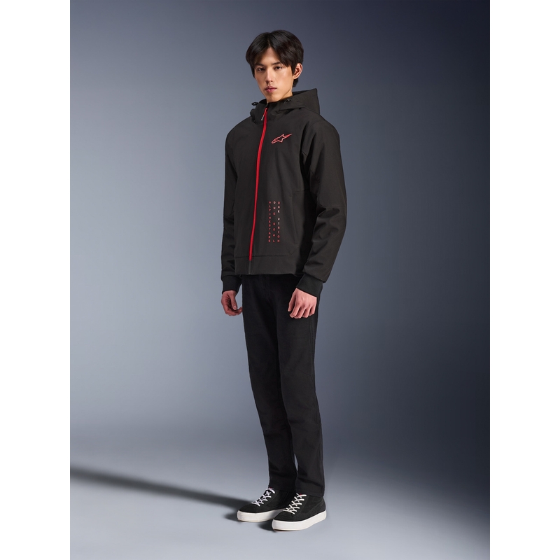 Alpinestars RADIUM TECH HOODIE Motorrad-Sweatshirt schwarz-rot