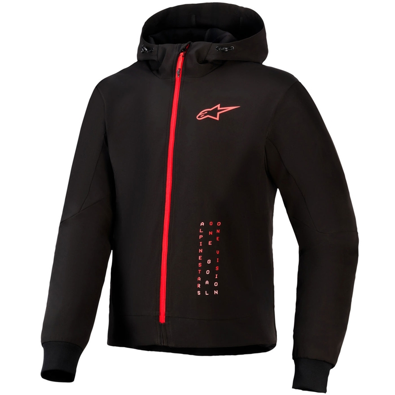 Alpinestars RADIUM TECH HOODIE Motorrad-Sweatshirt schwarz-rot