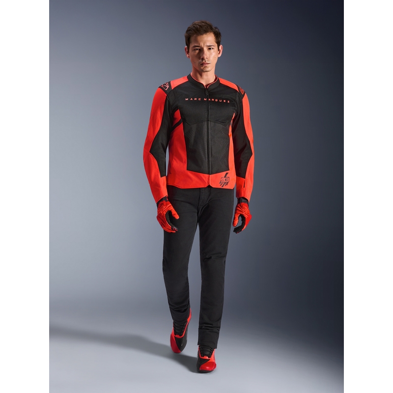 Alpinestars T-SPS Air V2 MM93 Motorradjacke, Fluo-Kollektion, Rot-Schwarz