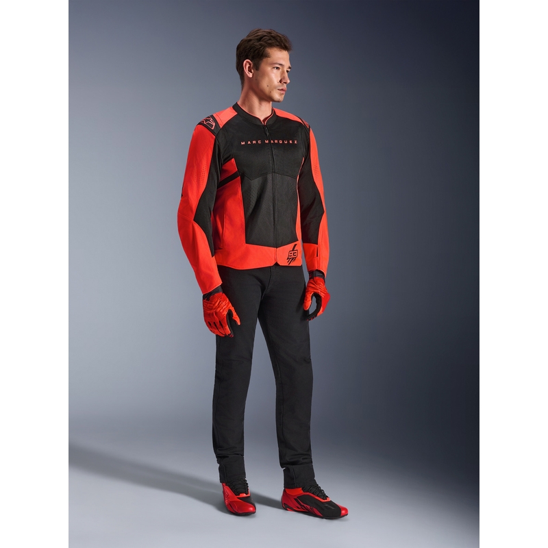 Alpinestars T-SPS Air V2 MM93 Motorradjacke, Fluo-Kollektion, Rot-Schwarz