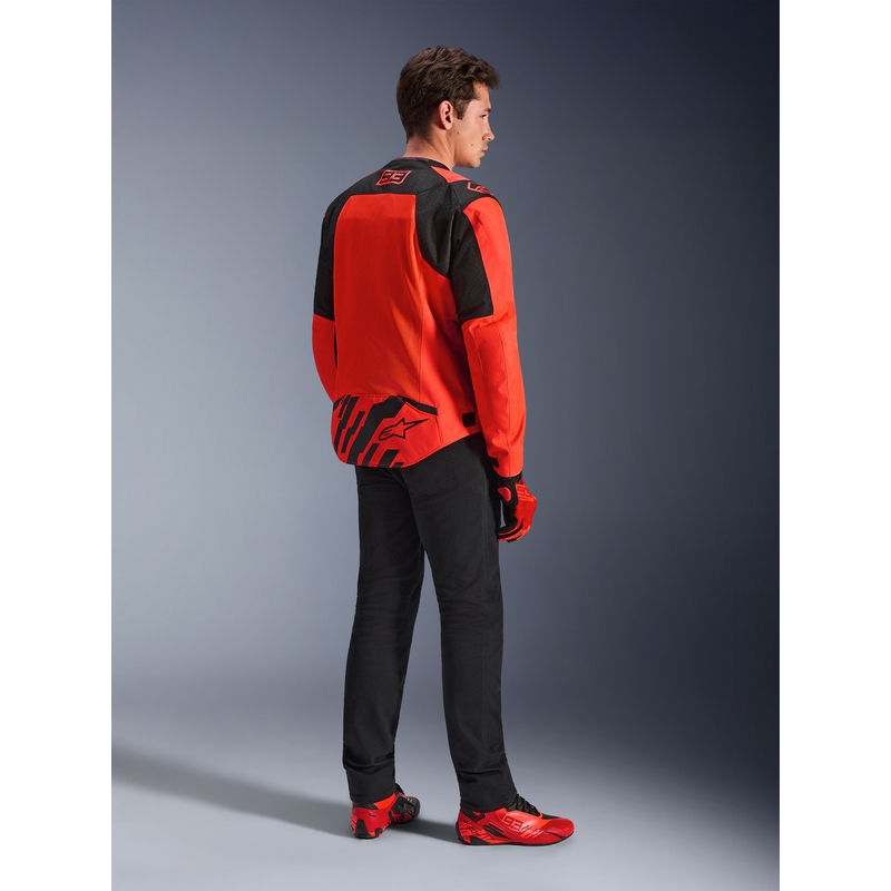 Alpinestars T-SPS Air V2 MM93 Motorradjacke, Fluo-Kollektion, Rot-Schwarz