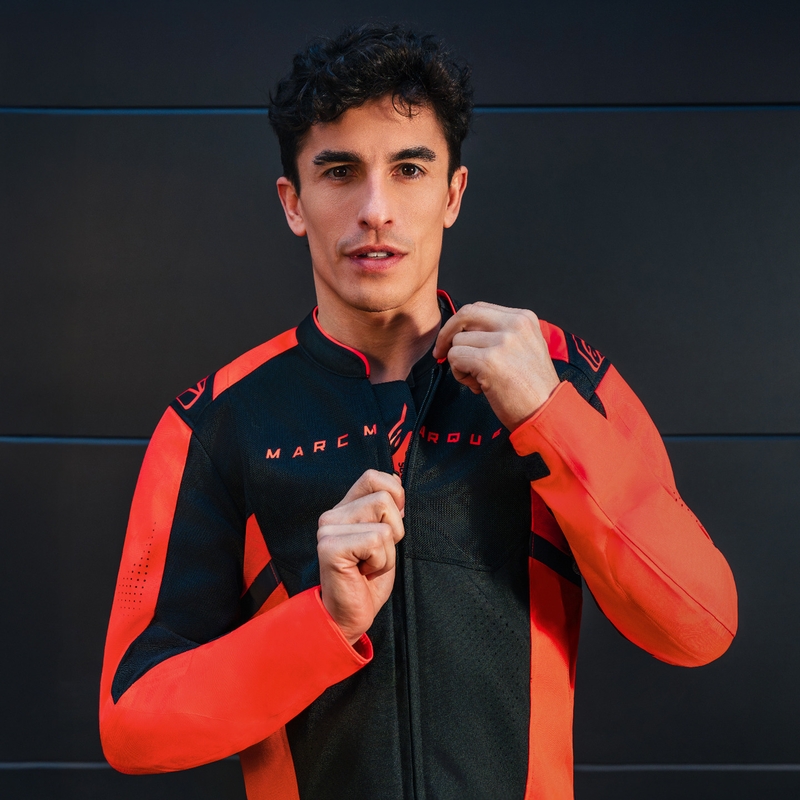 Alpinestars T-SPS Air V2 MM93 Motorradjacke, Fluo-Kollektion, Rot-Schwarz