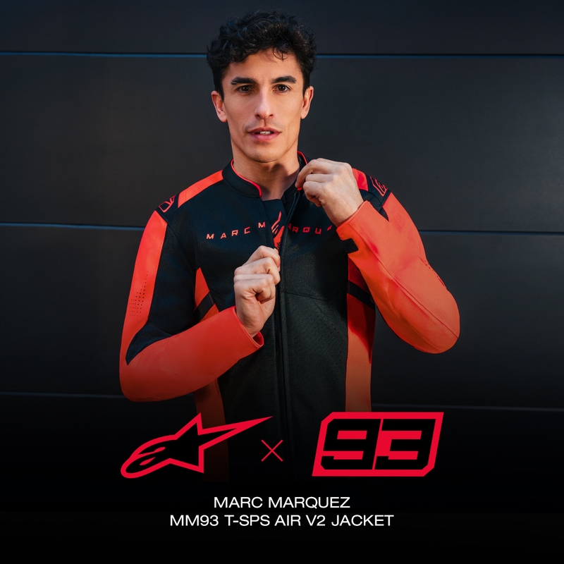 Alpinestars T-SPS Air V2 MM93 Motorradjacke, Fluo-Kollektion, Rot-Schwarz