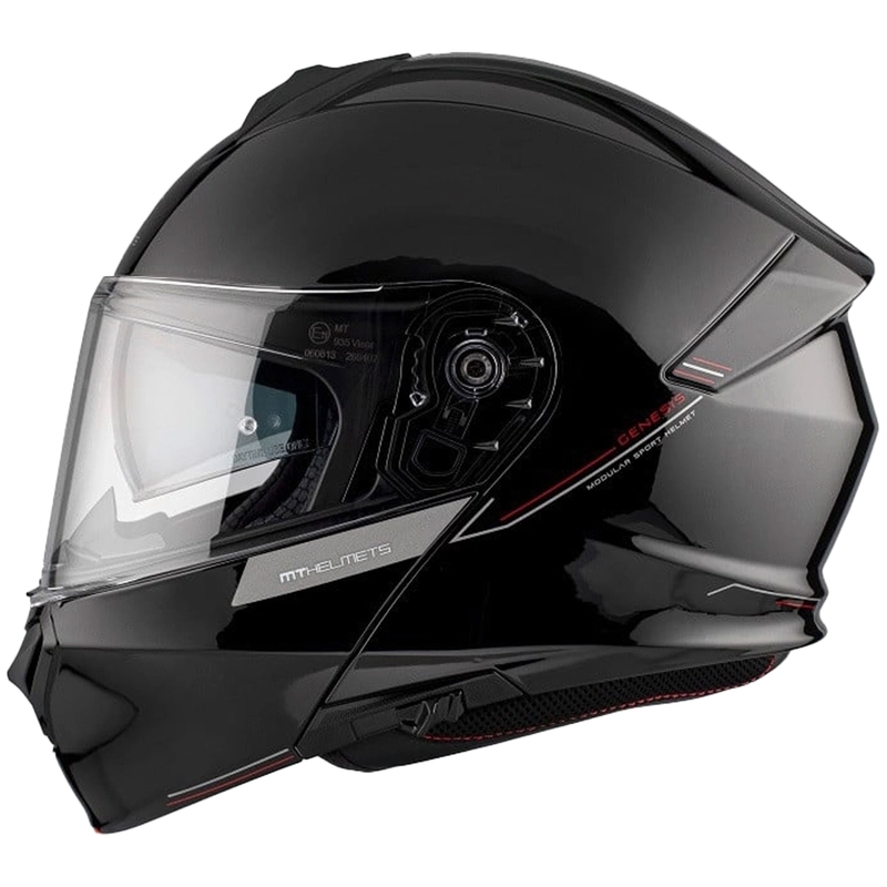 Klappbarer Motorradhelm MT Genesis SV Solid A1 schwarz glänzend - II. Qualität