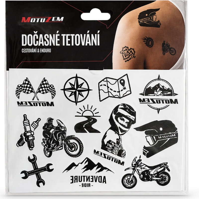 Temporäre Tattoos MotoZem Reise &amp; Enduro