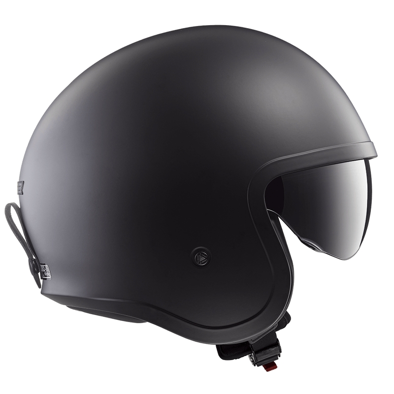 Offener Motorradhelm LS2 OF599 Spitfire II, einfarbig matt schwarz - II. Qualität