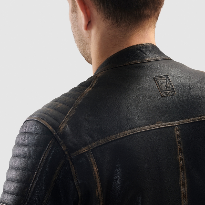 Rebelhorn Hunter II Leder-Motorradjacke, braun - 2. Wahl - II. Qualität