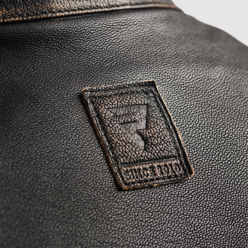 Rebelhorn Hunter II Leder-Motorradjacke, braun - 2. Wahl - II. Qualität