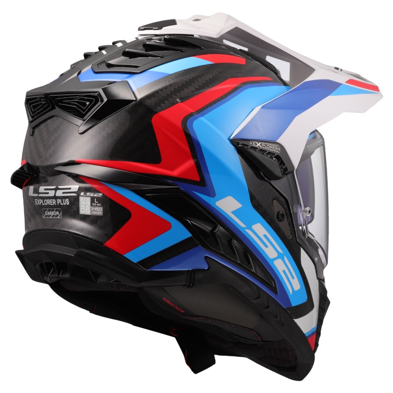 Enduro-Motorradhelm LS2 MX701 Explorer C Frontier II weiß-blau - 2. Wahl - II. Qualität