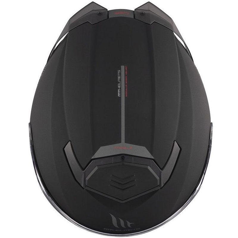 Klappbarer Motorradhelm MT ATOM 2 SV SOLID A1 schwarz matt - II. Qualität