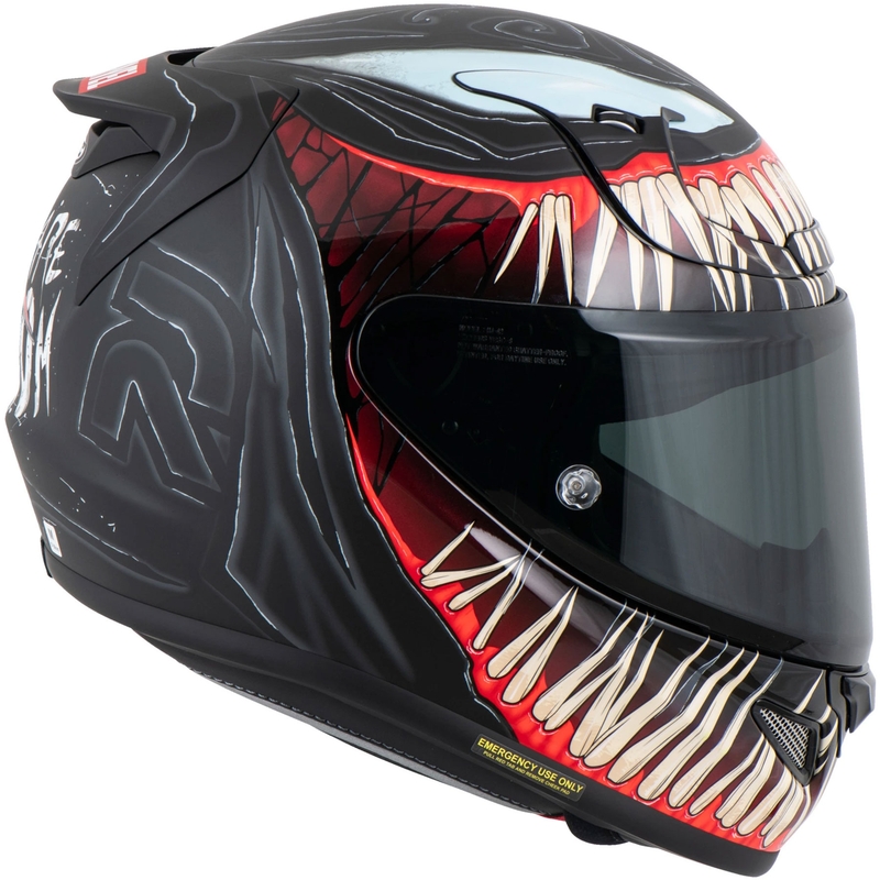 HJC RPHA 12 Venom 3 Marvel Integralhelm für Motorräder, Schwarz-Rot